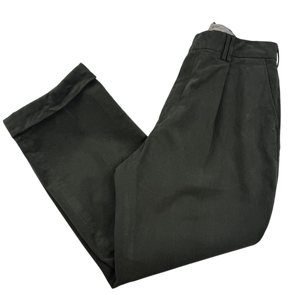 Barbour Olive Green Brushed Cotton Classic Vintage Pants Trousers Men's Size 34